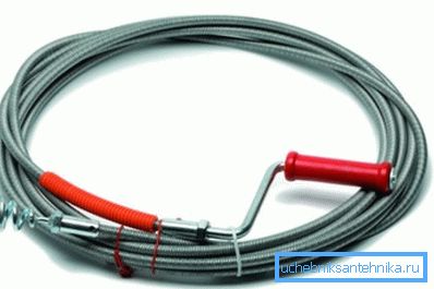 Cavo idraulico con punta a spirale per intrappolare i detriti. Cavo idraulico con punta a spirale per intrappolare i detriti.