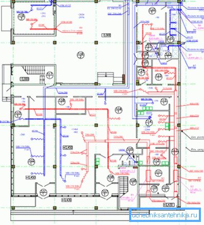 Schema di disegno della ventilazione dell'ufficio Schema di disegno della ventilazione dell'ufficio