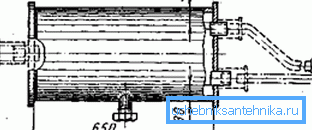 Schema di installazione del ricevitore orizzontale a flusso nella conduttura di riscaldamento Schema di installazione del ricevitore orizzontale a flusso nella conduttura di riscaldamento