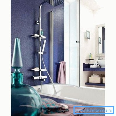 Sistema in bagno con un mixer. Sistema in bagno con un mixer.