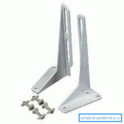 Staffe in acciaio per il lavandino - lunghezza standard di 35 cm Staffe in acciaio per il lavandino - lunghezza standard di 35 cm