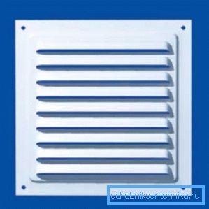 Griglia di ventilazione standard in metallo con tapparelle