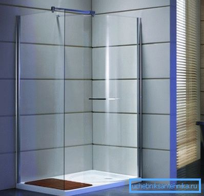 Doccia in vetro con vassoio basso 120x80 cm Doccia in vetro con vassoio basso 120x80 cm