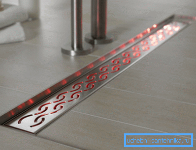 Griglia con luce a LED. Griglia con luce a LED.