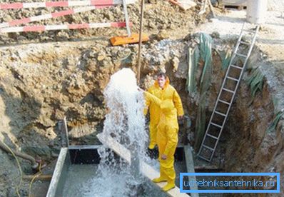 Getto d'acqua dal pozzo Getto d'acqua dal pozzo