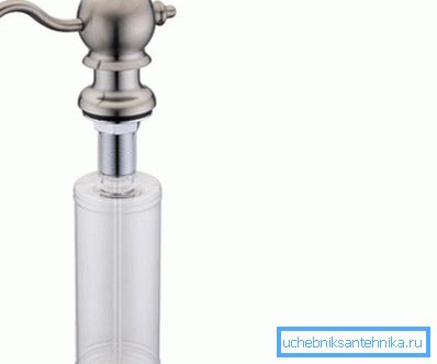 Sembra un classico dispenser per liquidi incorporato nel lavandino Sembra un classico dispenser per liquidi incorporato nel lavandino