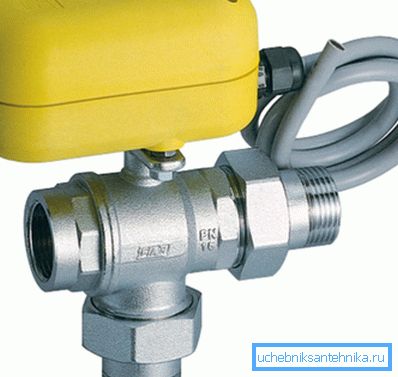 Valvola a sfera a tre vie con azionamenti elettrici Valvola a sfera a tre vie con azionamenti elettrici