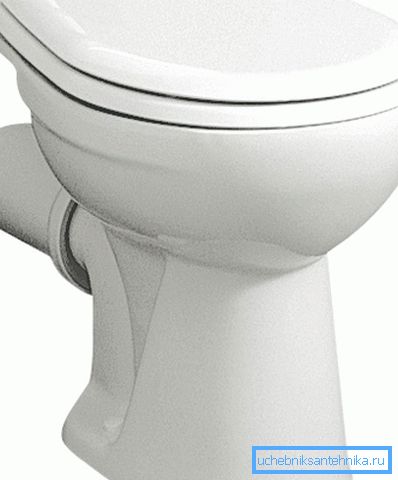 Tazza della toilette con scarico orizzontale Tazza della toilette con scarico orizzontale