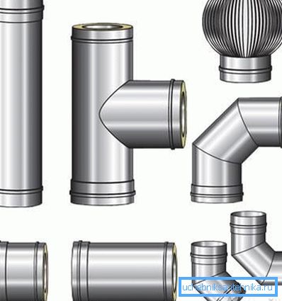 Tubi metallici in acciaio inossidabile caldo per l'installazione di sistemi di ventilazione.