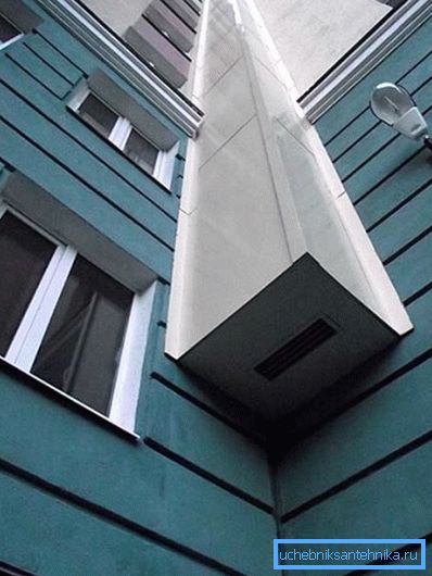 Scatola di ventilazione installata all'esterno Scatola di ventilazione installata all'esterno
