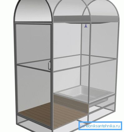 L'aspetto di una cabina di metallo rivestita di policarbonato L'aspetto di una cabina di metallo rivestita di policarbonato