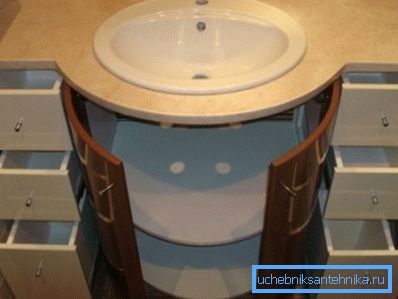 Lavabo da incasso nella stanza da bagno - una soluzione eccellente e molto funzionale, perché nell'armadio è possibile riporre un sacco di cose utili Lavabo da incasso nella stanza da bagno - una soluzione eccellente e molto funzionale, perché nell'armadio è possibile riporre un sacco di cose utili