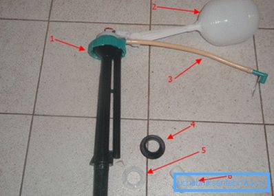 Meccanismo di blocco con galleggiante. Meccanismo di blocco con galleggiante.